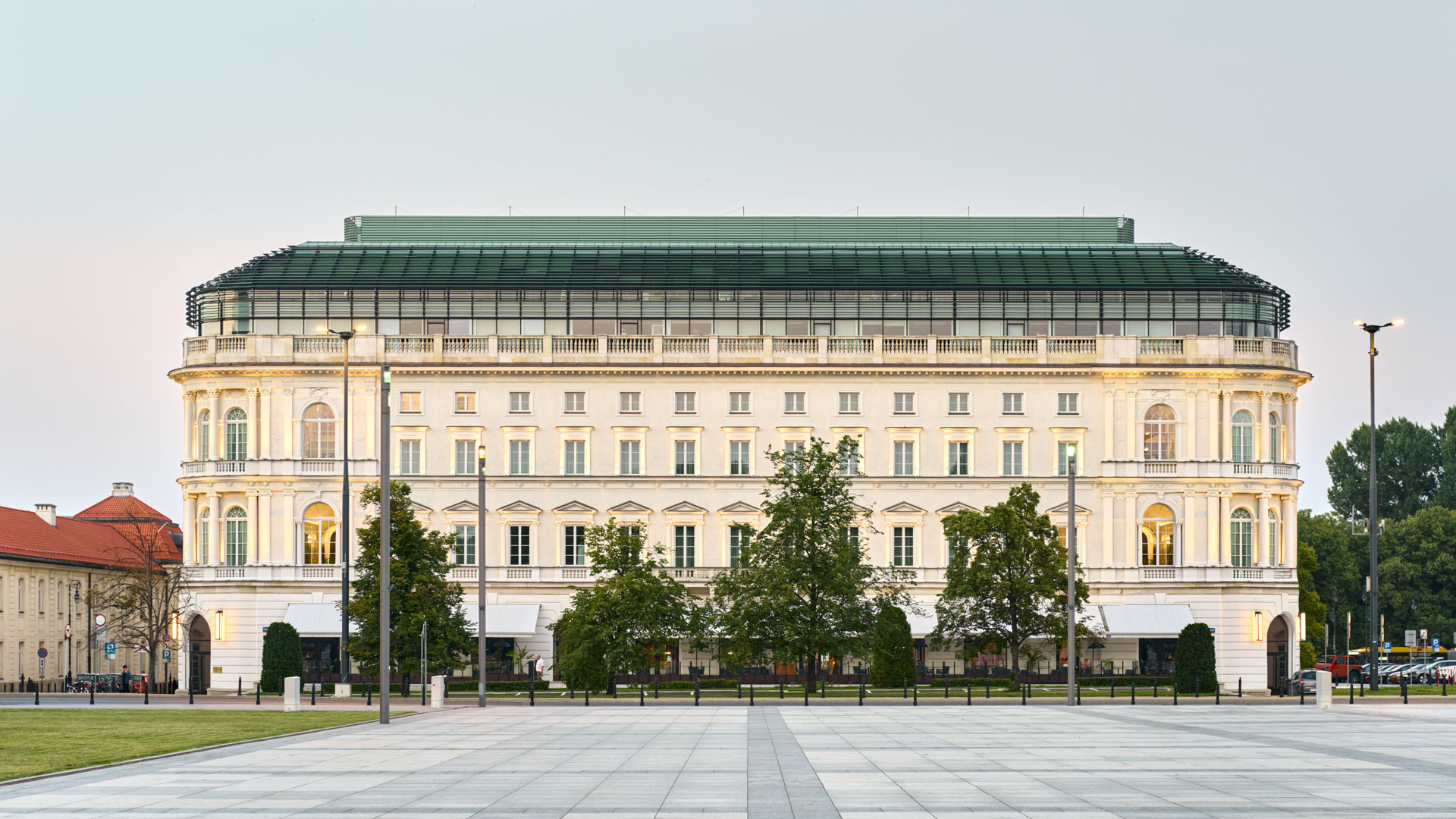 Hotel Europejski, widok od strony Placu Pułsudskiego