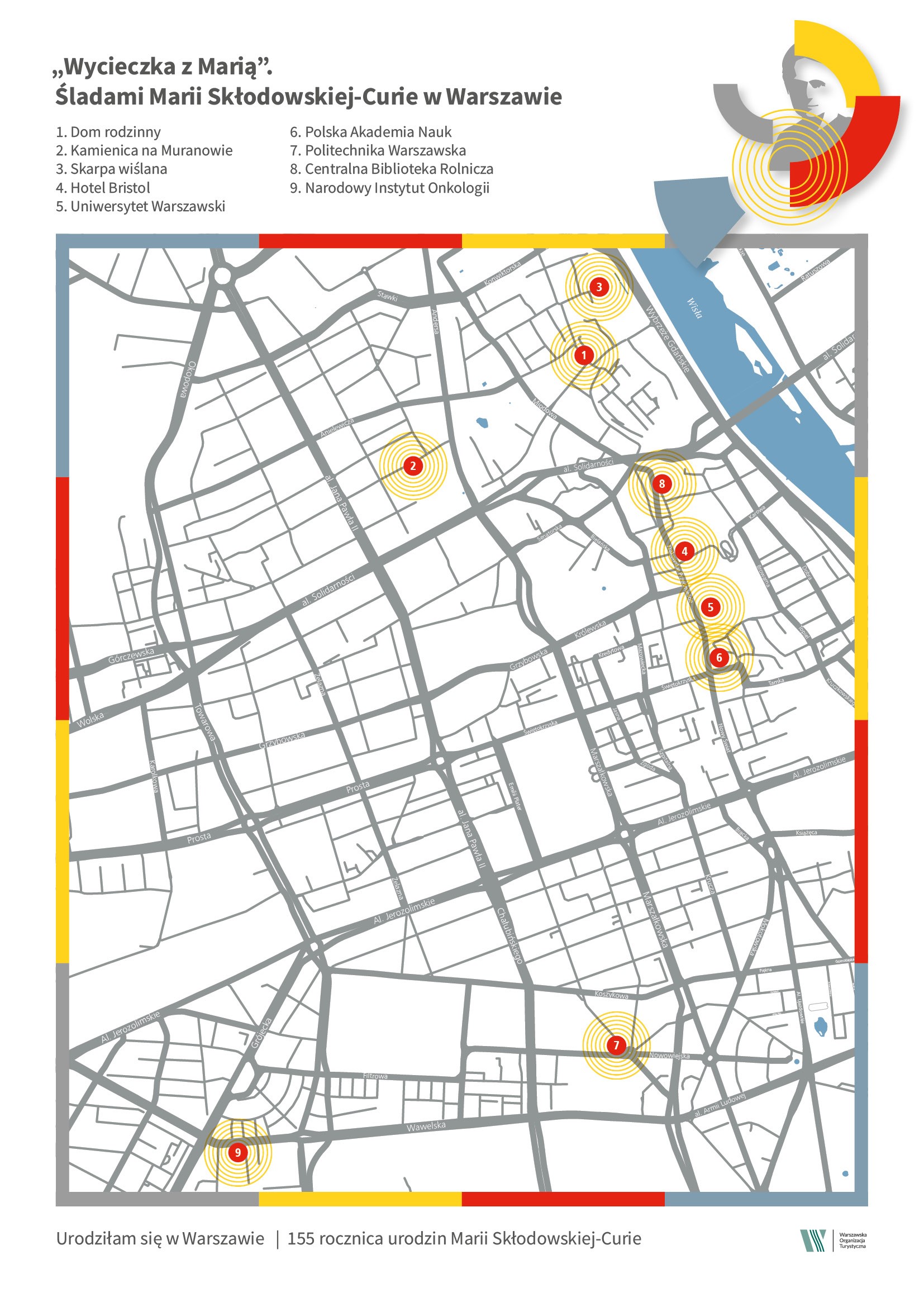 Hotele historyczne w Warszawie - mapa